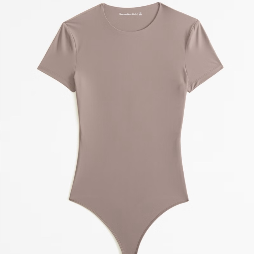 Abercrombie & Fitch Brown Soft Matte Seamless Tee Bodysuit